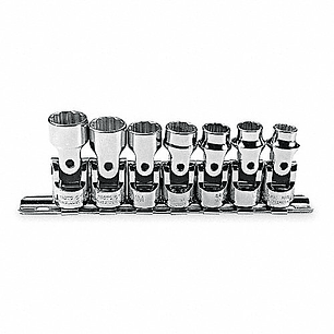 JUEGO DE DADOS UNIVERSALES ENTRADA 3/8 7 PIEZAS METRICO