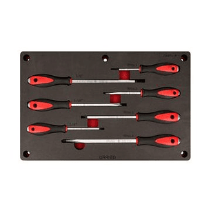 Juego de destornilladores con mango de golpe combinados, 7 piezas