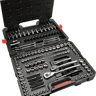 Juego combinado de herramienta para mecánico con maletín plástico, 230 piezas