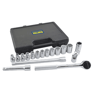 Juego de dados y accesorios cuadro de 1/2