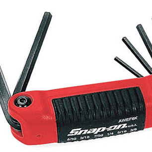JUEGO DE LLAVES HEXAGONALES 4 A 10 MILIMETROS SNAP ON