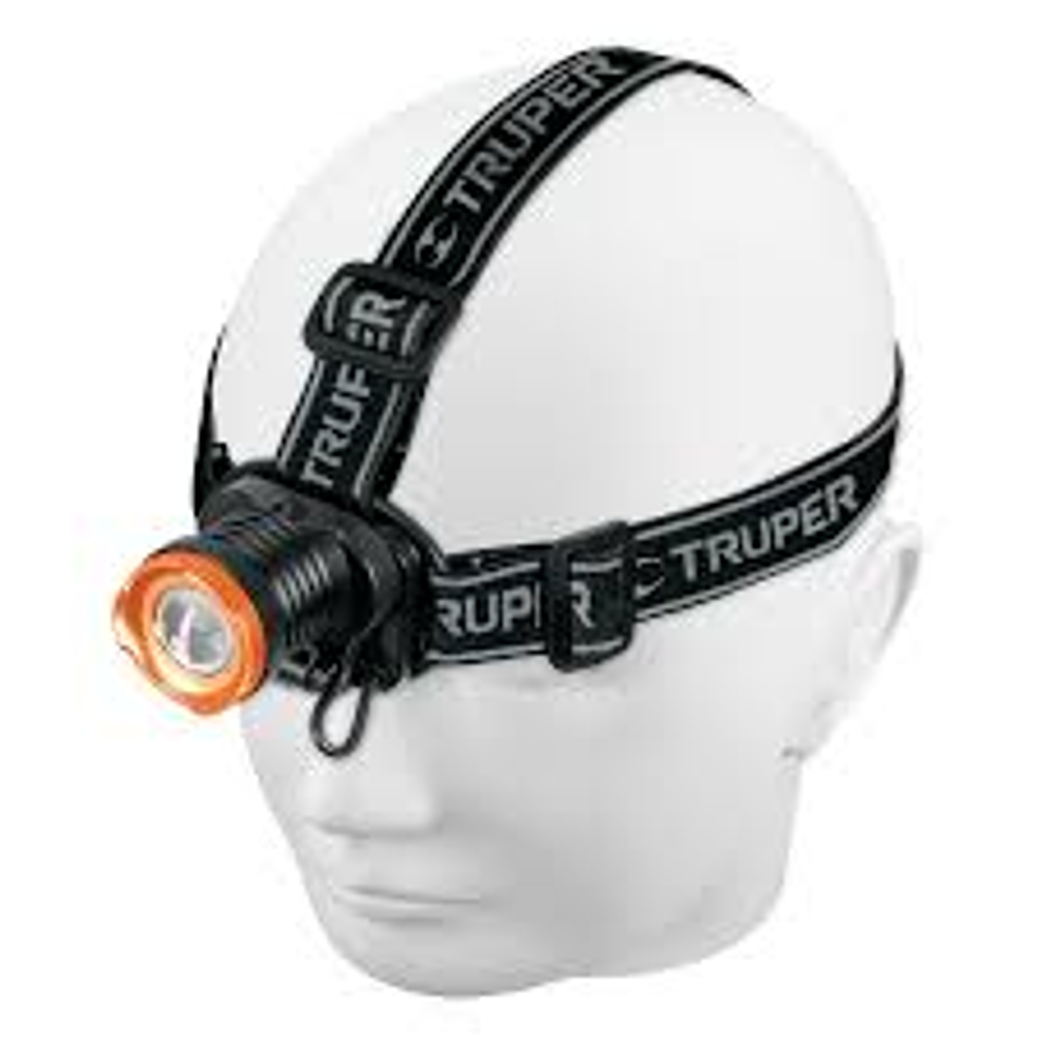 LINTERNA DE MINERO, 80 LÚMENES, 1 LED, RECARGABLE, 1