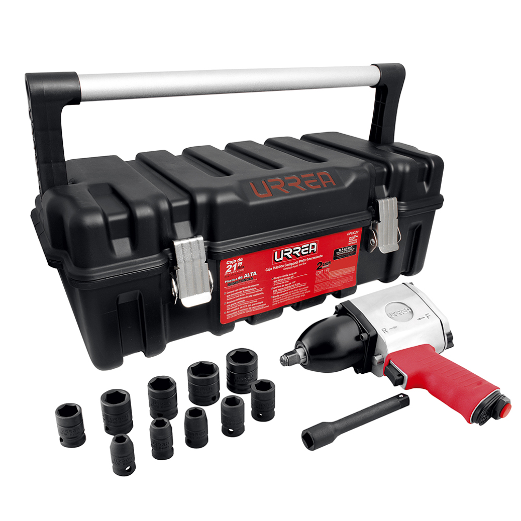 Juego de pistola de impacto neumática cuadro de 1/2