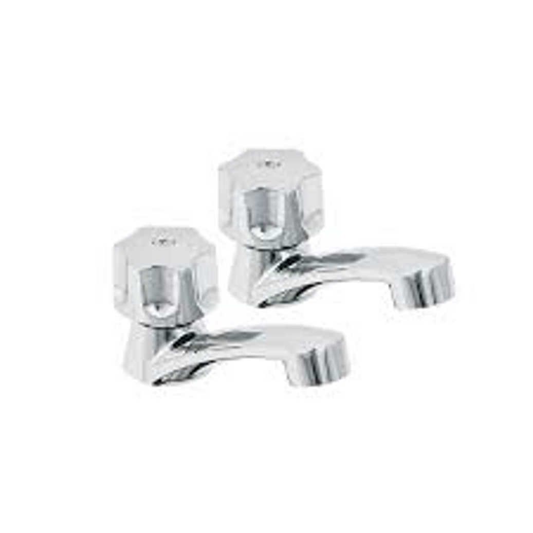 JUEGO 2 LLAVES PARA LAVABO, ABS, MANERALES HEXAGONAL 1