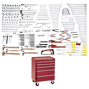 Juego maestro industrial en pulgadas 270 piezas, con gabinete EX27M5