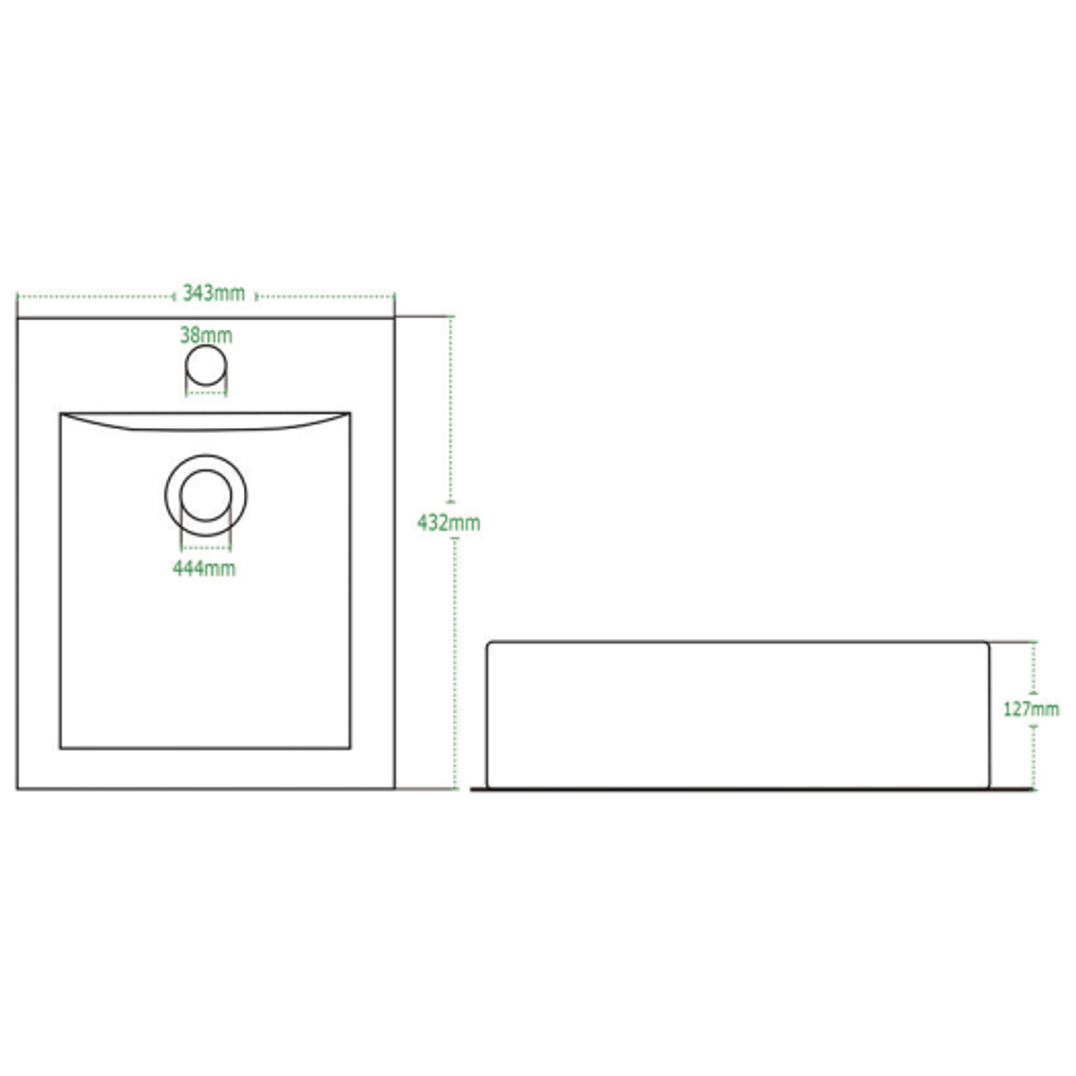 LAVABO BLANCO CUADRADO ECONOMICO JR 4