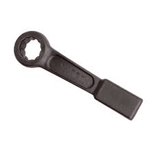 Llave de golpe plana fosfatizada en pulgadas, 12 puntas, 4 1/4