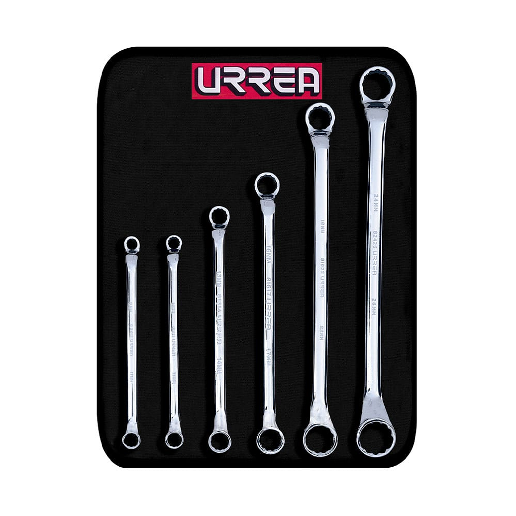 Juego de llaves de estrías pulido espejo de 45° métricas, 12 puntas, 6 piezas 1