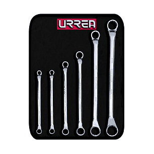 Juego de llaves de estrías pulido espejo de 45° métricas, 12 puntas, 6 piezas