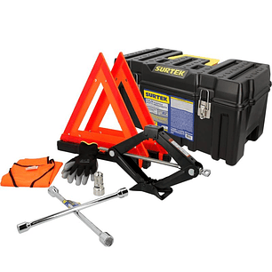 Juego automotriz combinado, 7 piezas con caja plástica CPS20