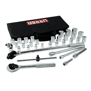 Juego de dados y accesorios cuadro de 3/8