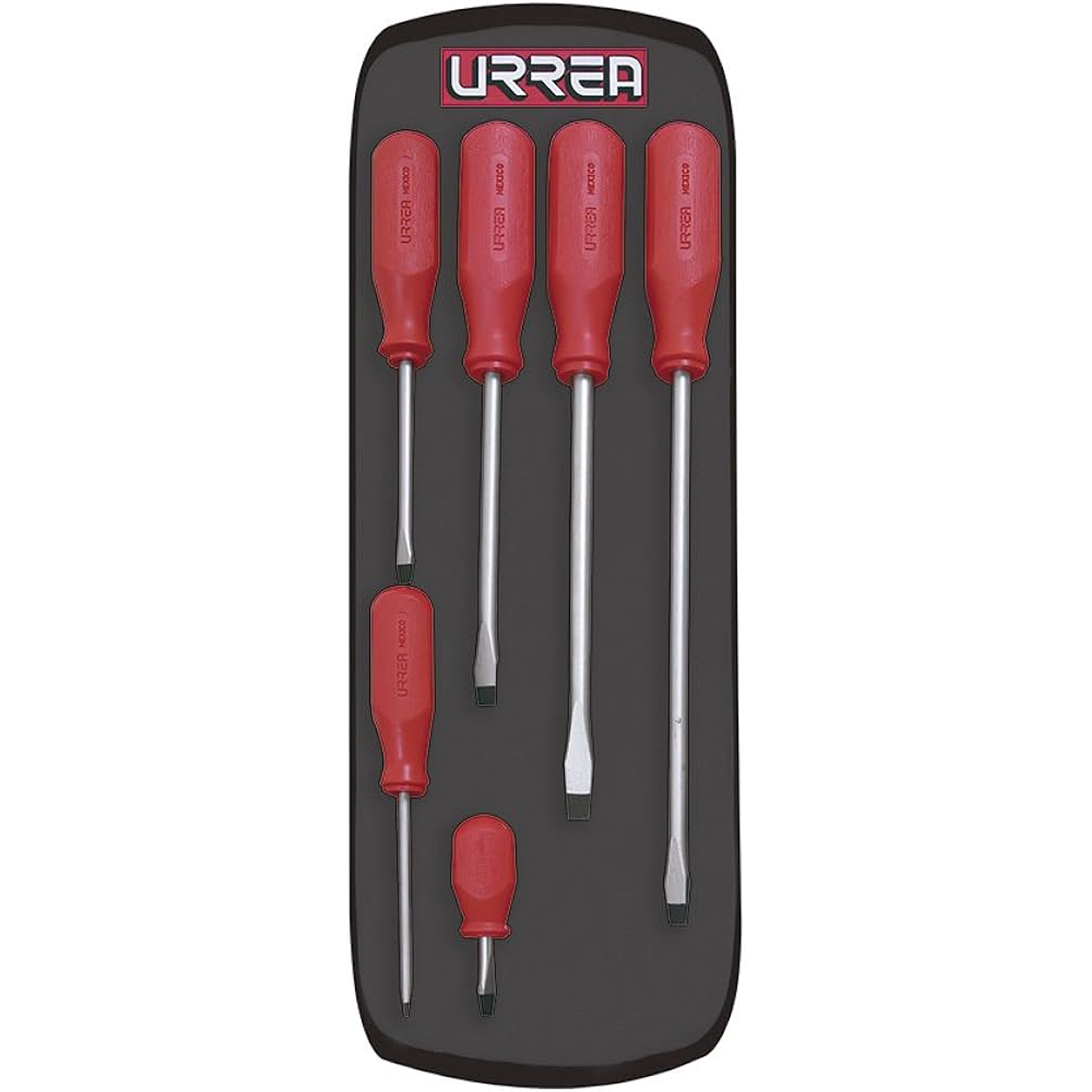 Juego de destornilladores con mango rojo, combinados, 6 piezas 1