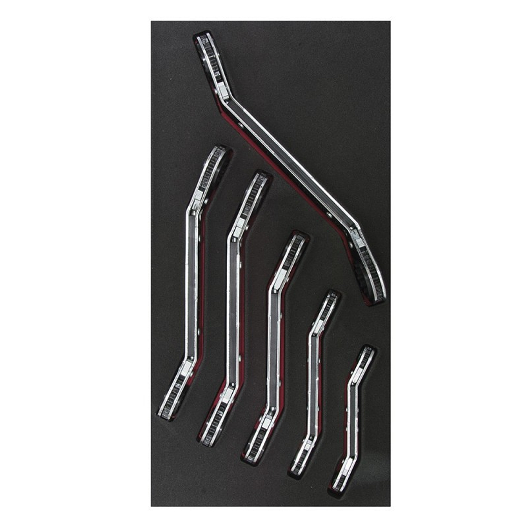 Juego de llaves de matraca acodadas en pulgadas, 6 piezas 1