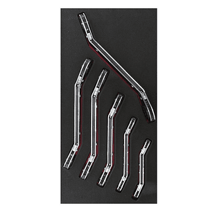 Juego de llaves de matraca acodadas en pulgadas, 6 piezas