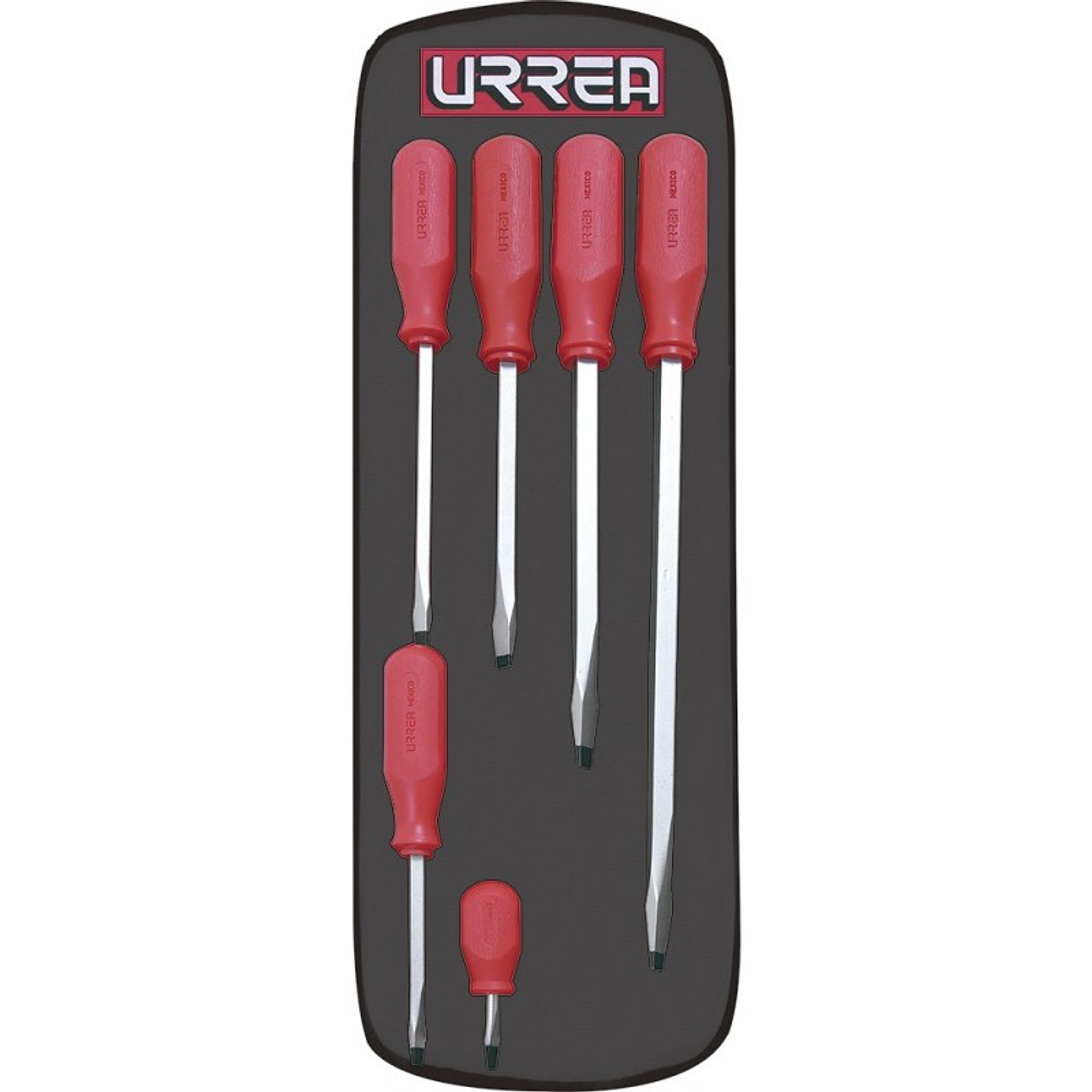 Juego de destornilladores con mango rojo, combinados, 6 piezas 1