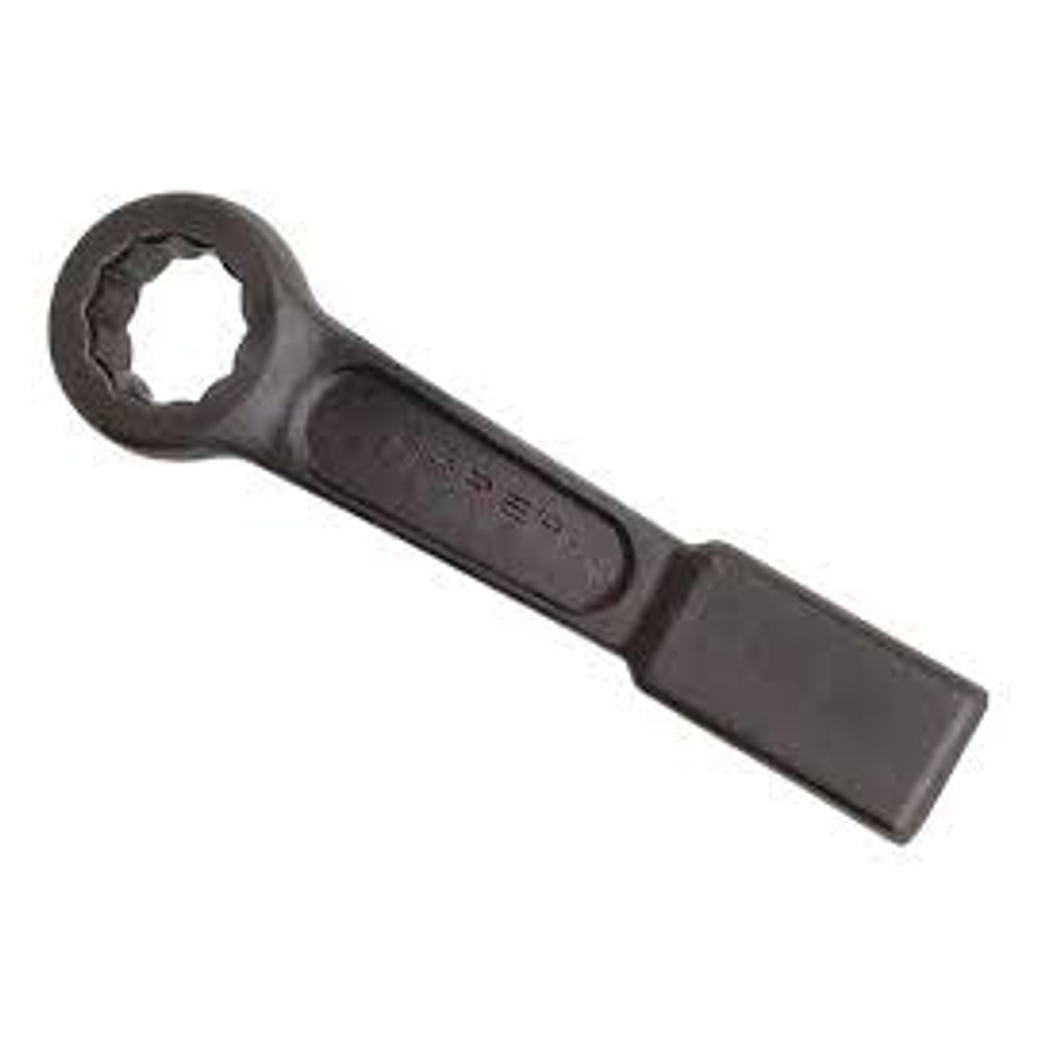 Llave de golpe plana fosfatizada en pulgadas, 12 puntas, 5 3/8