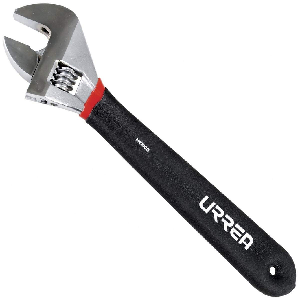 Llave ajustable cromada con mango Rubber grip 24