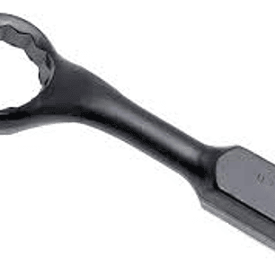 Llave de golpe acodada fosfatizada métrica, 12 puntas, 55 mm