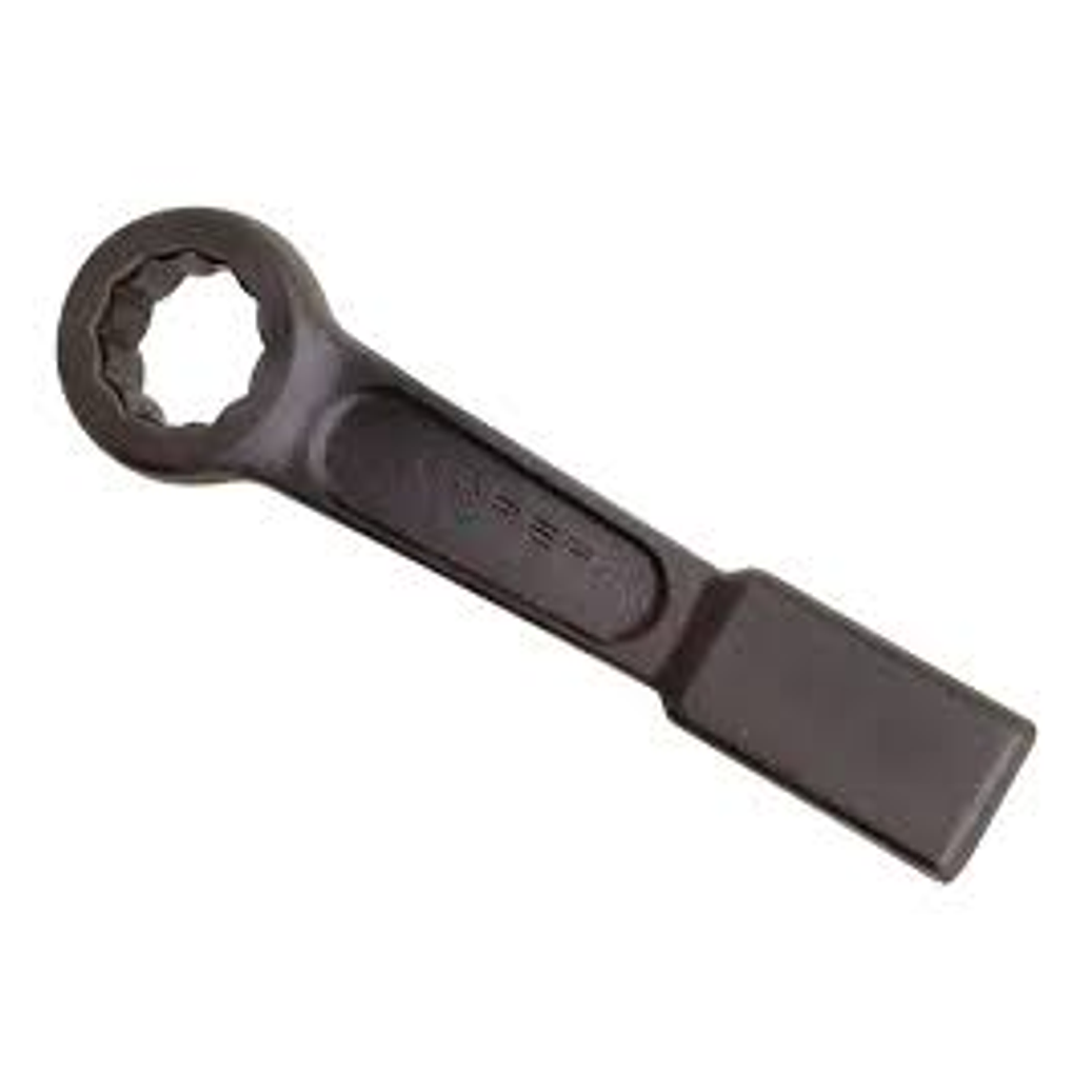 Llave de golpe plana fosfatizada en pulgadas, 6 puntas, 1 7/8