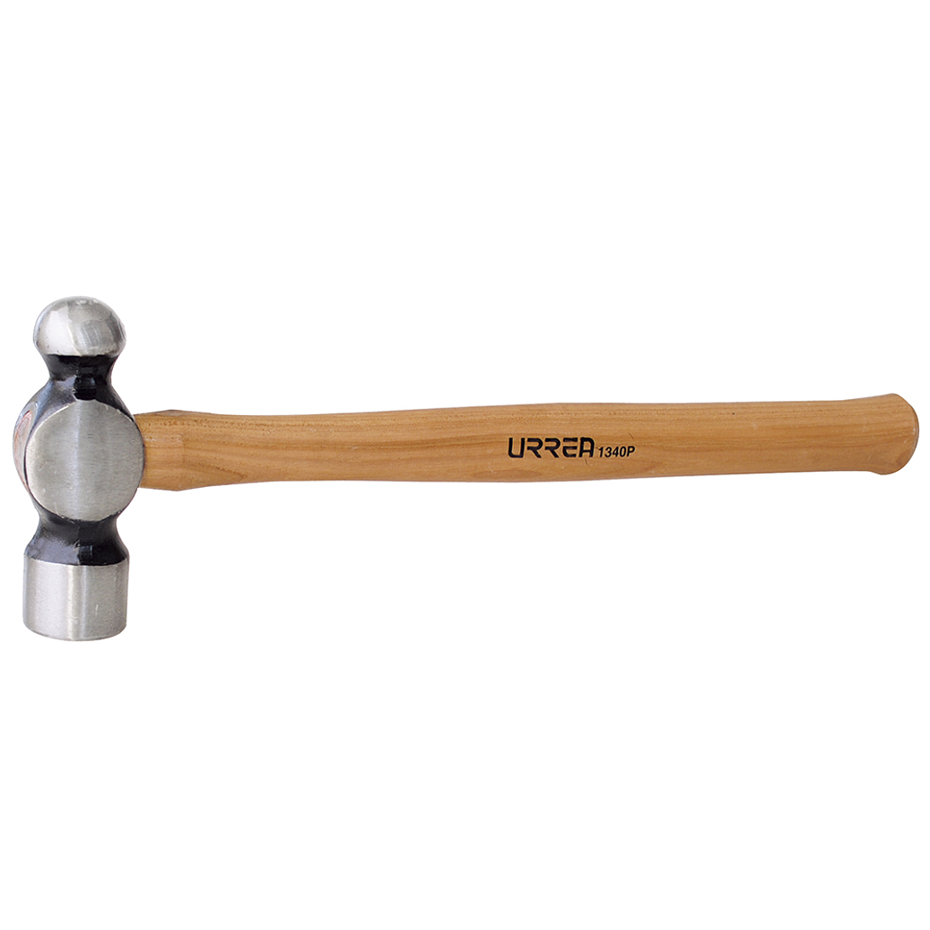 Martillo de bola maquinado con mango de madera de 18