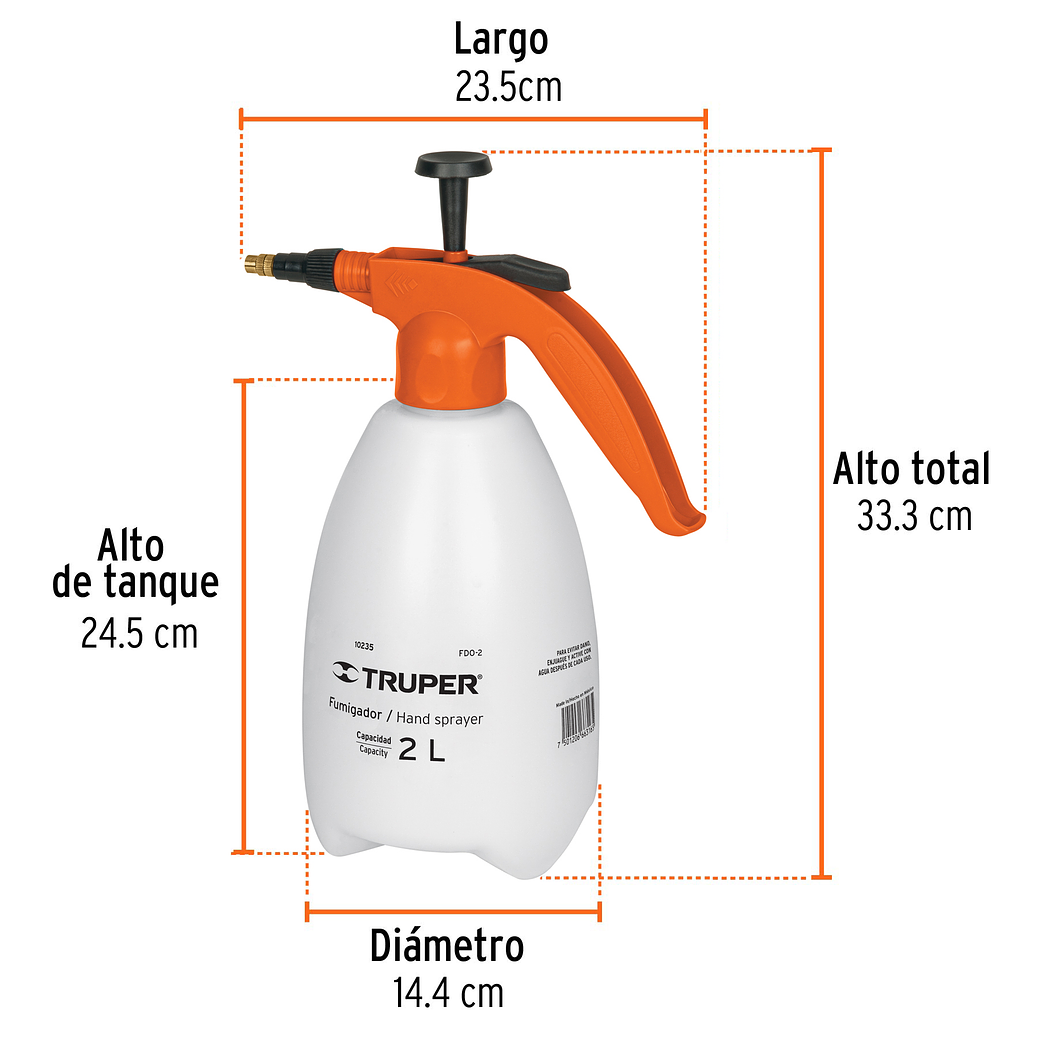 FUMIGADOR DOMESTICO 2 LTS. MOD: 10235 FDO 2 3