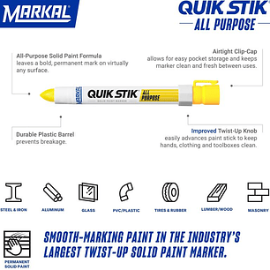 Marcador Quik Stik All Purpose Amarillo 61053