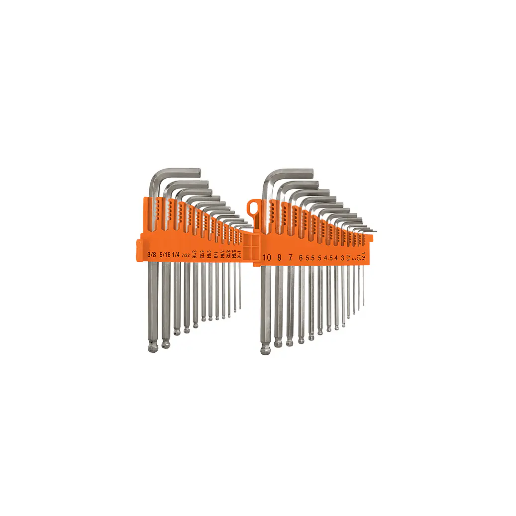 Juego de 25 llaves hexagonales mixtas, largas, punta de bola 15572 1