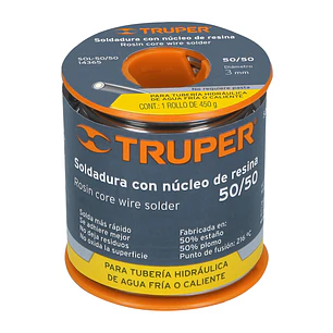 Soldadura 50/50 para tubería hidráulica, 450 g,  - 14365 (SOLDAFÁCIL)