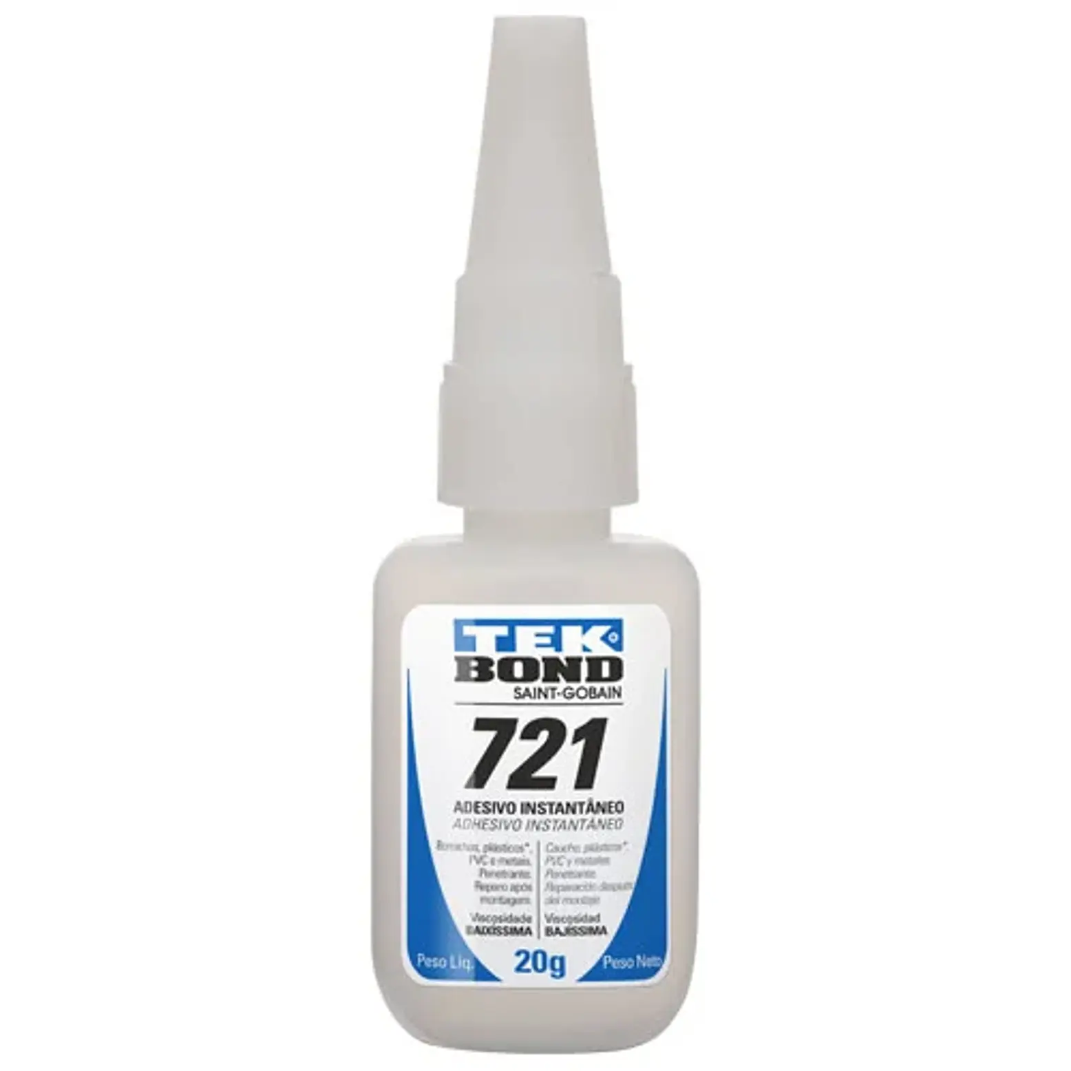 ADHESIVO INSTANTANEO 721 TEKBOND 721 20G TUBO APLICADOR 1