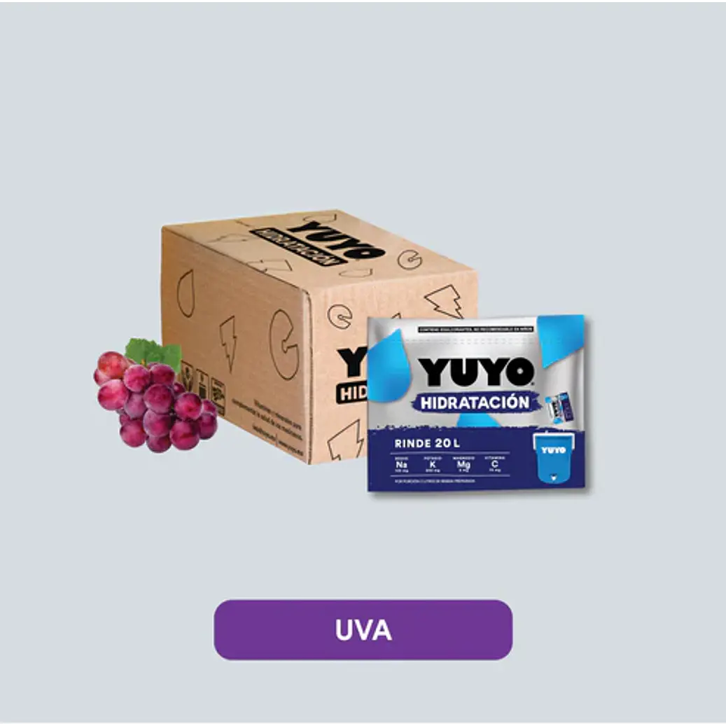 BEBIDA HIDRATANTE SABOR UVA 20 LITROS (CAJA CON 20 SOBRES) 1