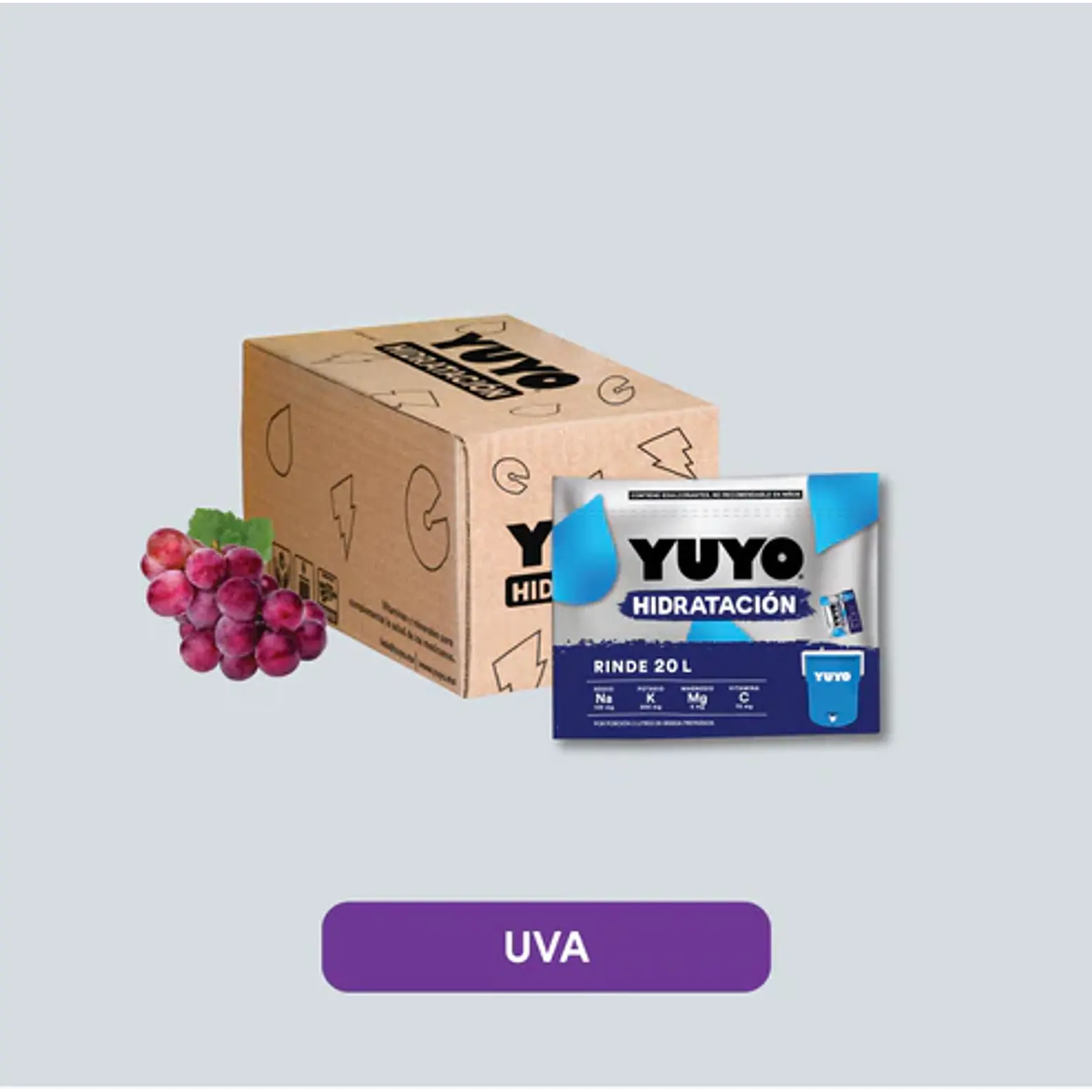 BEBIDA HIDRATANTE SABOR UVA 20 LITROS (CAJA CON 20 SOBRES) 1