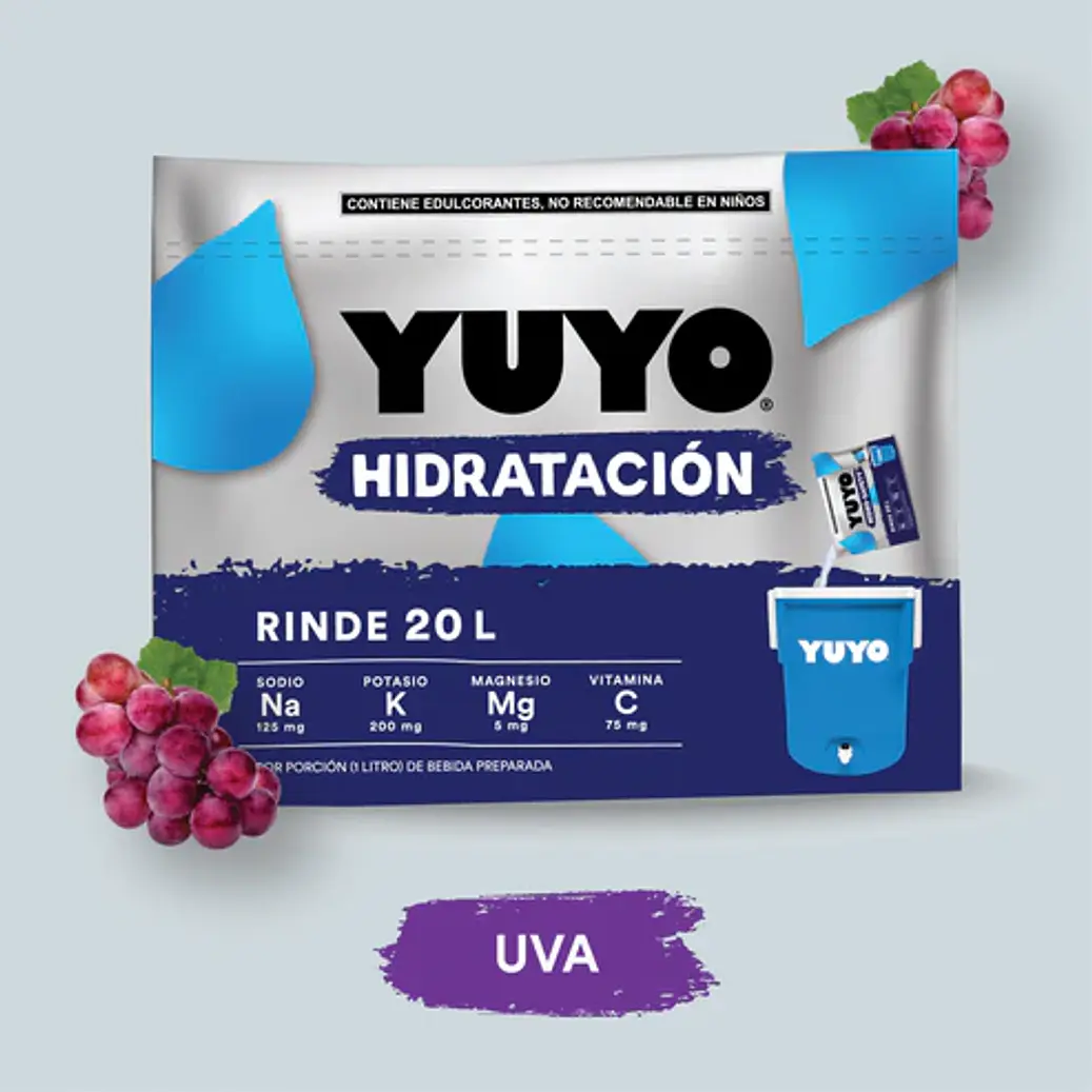 BEBIDA HIDRATANTE SABOR UVA 20 LITROS (CAJA CON 20 SOBRES) 2
