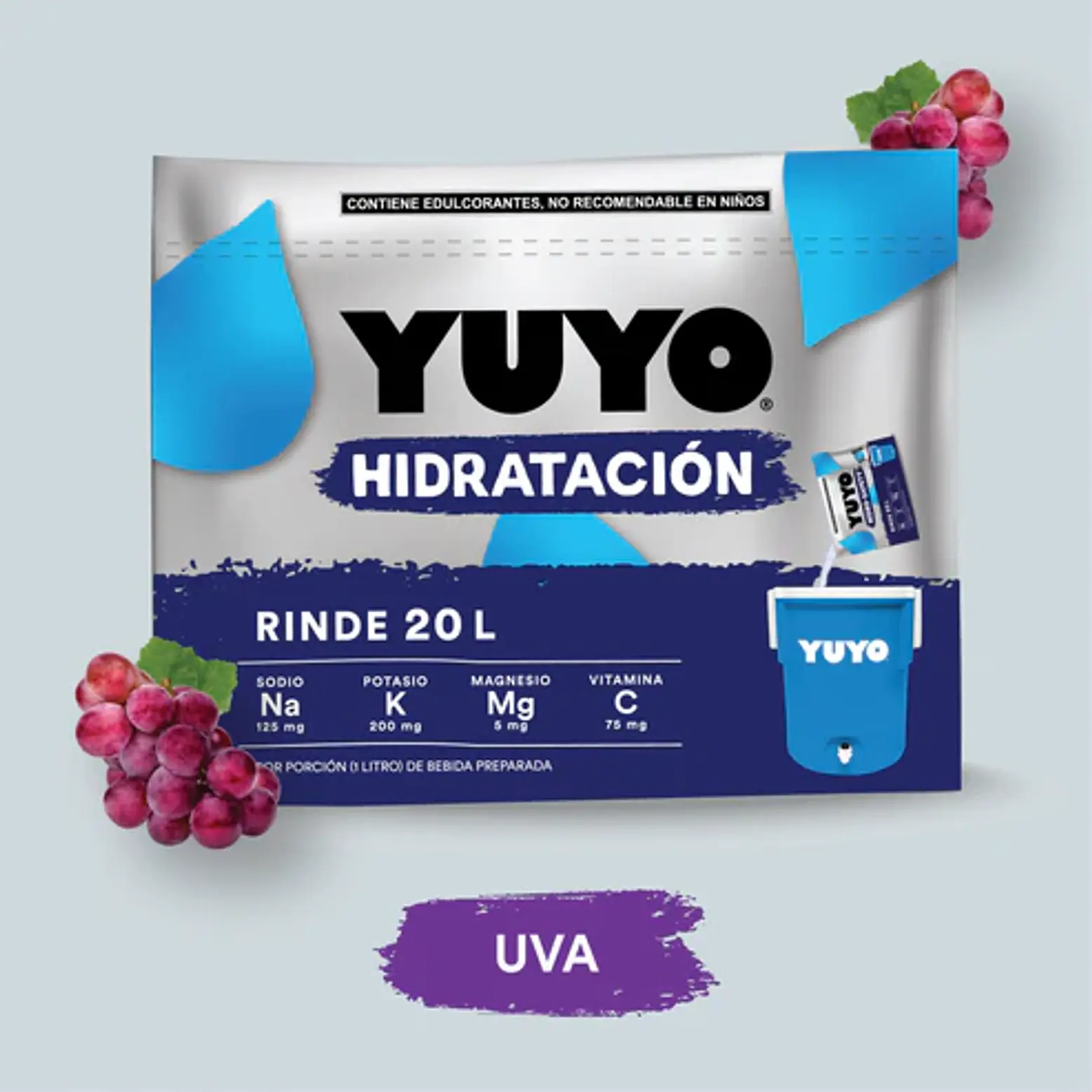 BEBIDA HIDRATANTE SABOR UVA 20 LITROS (CAJA CON 20 SOBRES) 2