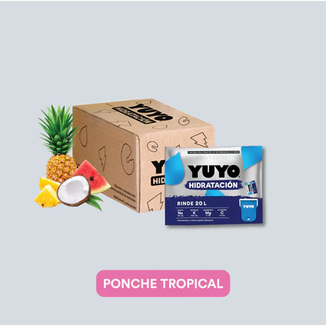 BEBIDA HIDRATANTE SABOR PONCHE 20 LITROS (CAJA CON 20 SOBRES) 1