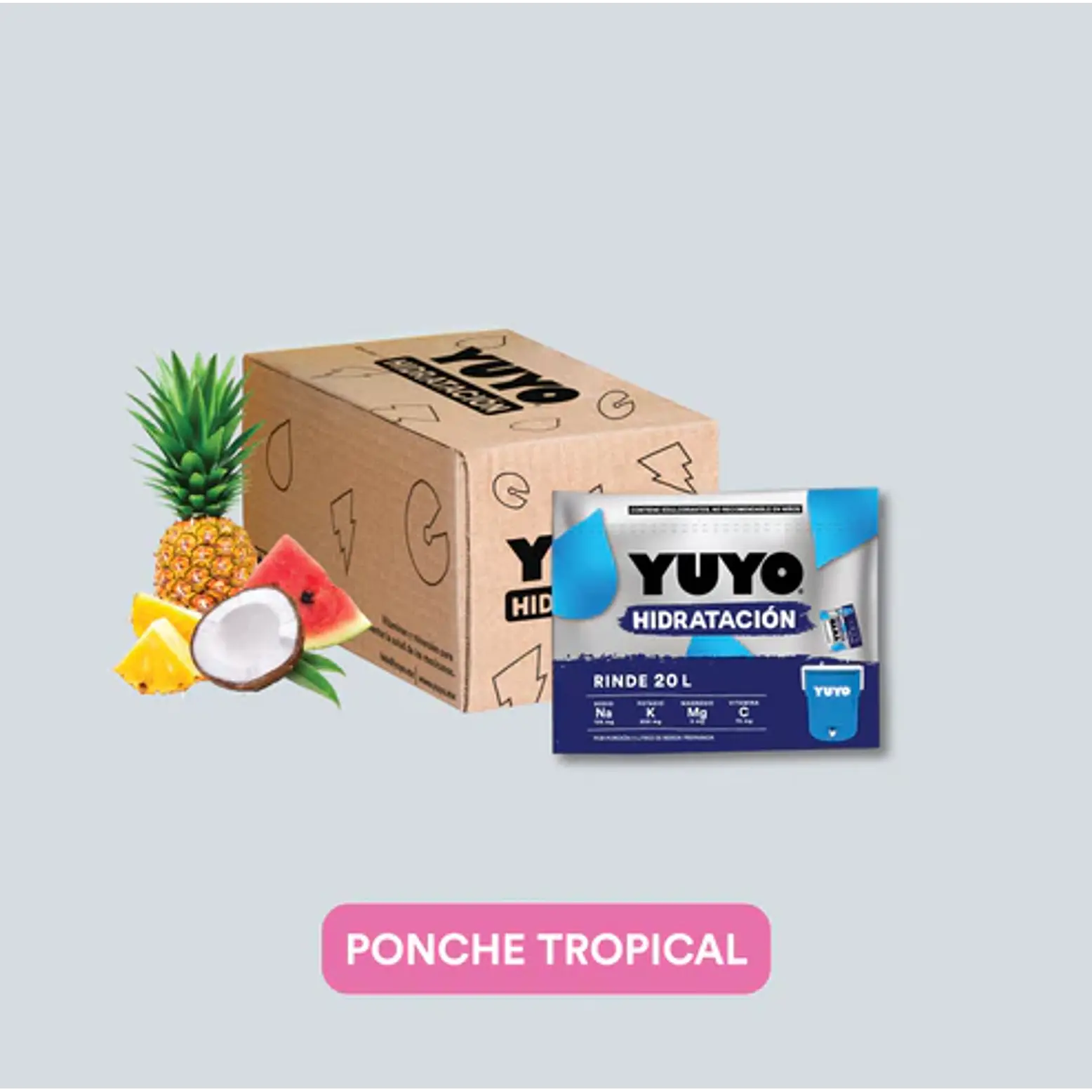 BEBIDA HIDRATANTE SABOR PONCHE 20 LITROS (CAJA CON 20 SOBRES) 1