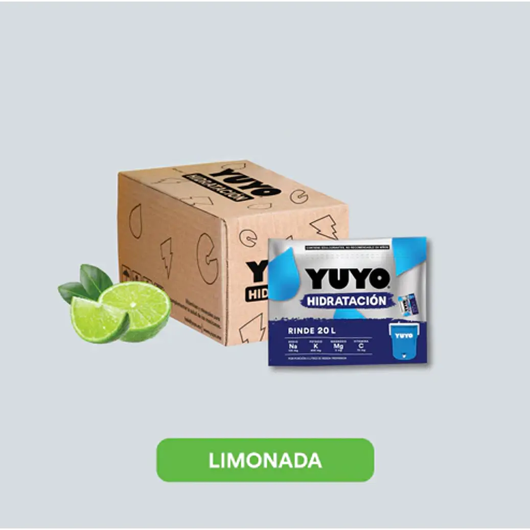 BEBIDA HIDRATANTE SABOR LIMON 20 LITROS (CAJA CON 20 SOBRES) 1