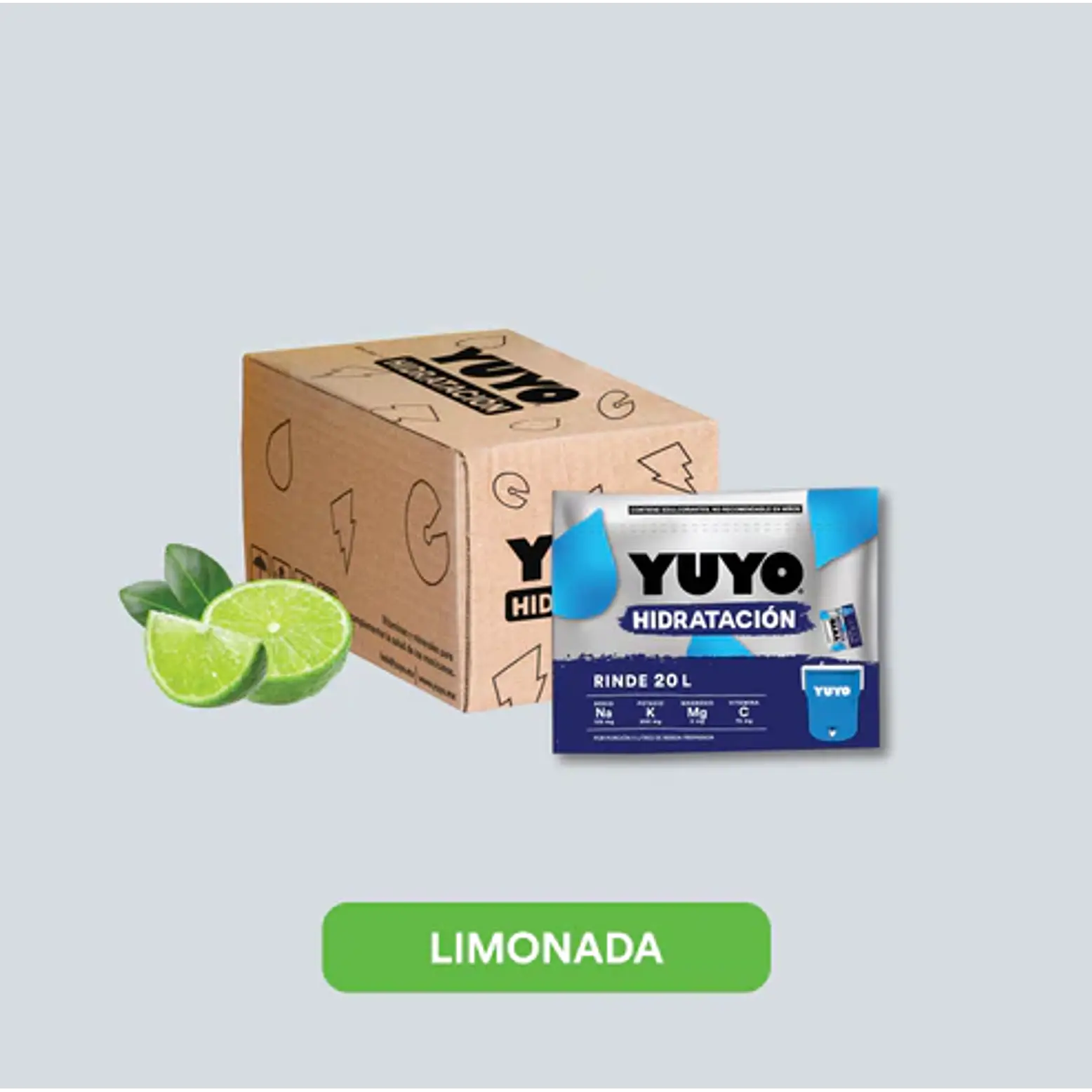 BEBIDA HIDRATANTE SABOR LIMON 20 LITROS (CAJA CON 20 SOBRES) 1