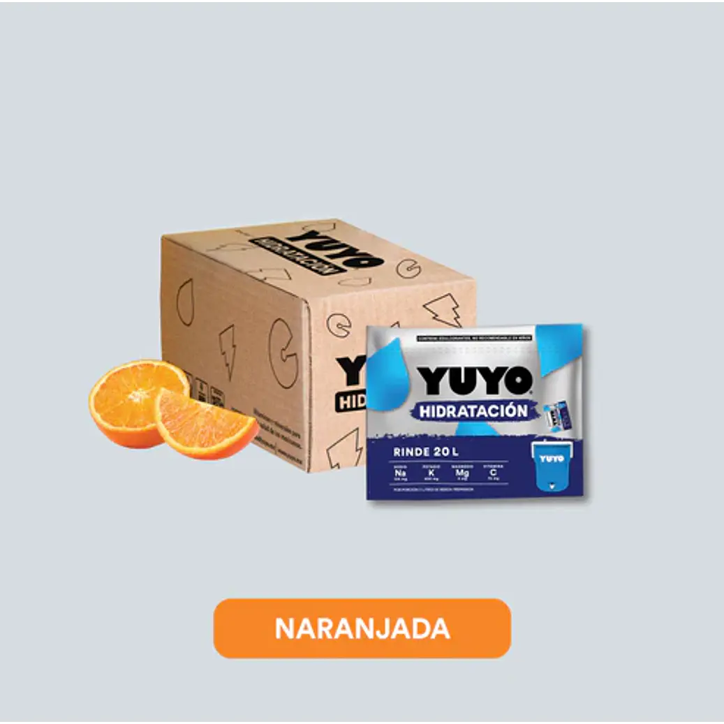 BEBIDA HIDRATANTE SABOR NARANJA 20 LITROS (CAJA CON 20 SOBRES)  1