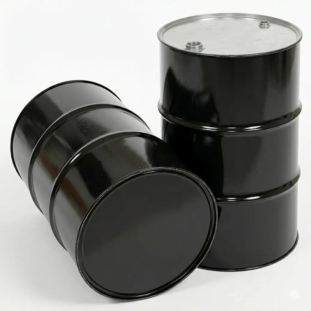 TAMBOR METALICO CON TAPA ARO Y EMPAQUE CAP 200 LITROS DE PRIMERA CON COLOR EXTERIOR NEGRO ( NUEVO)  1
