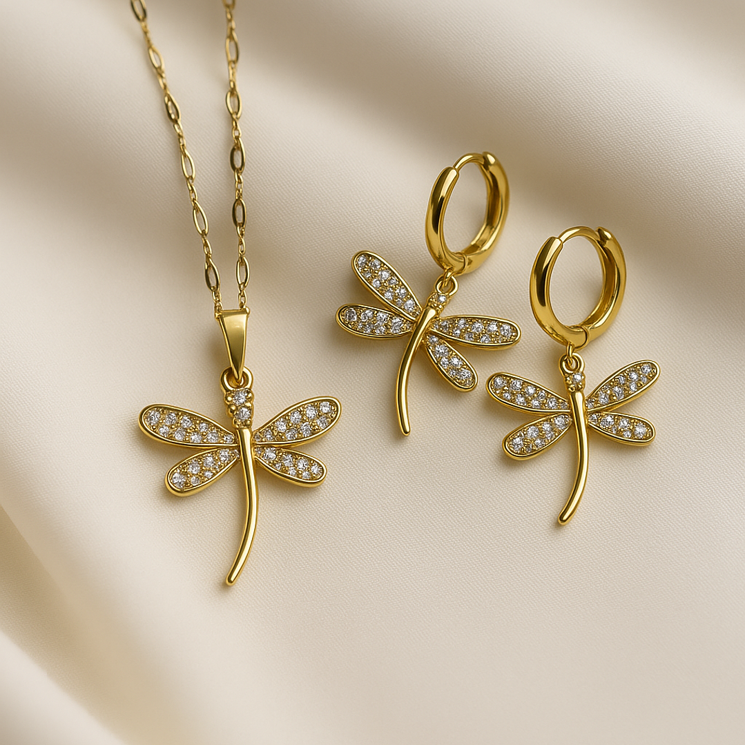 Set de Collar y Aretes mariposa 1