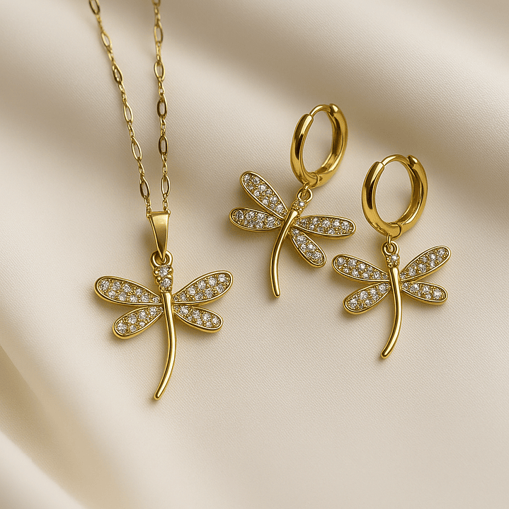 Set de Collar y Aretes mariposa 1