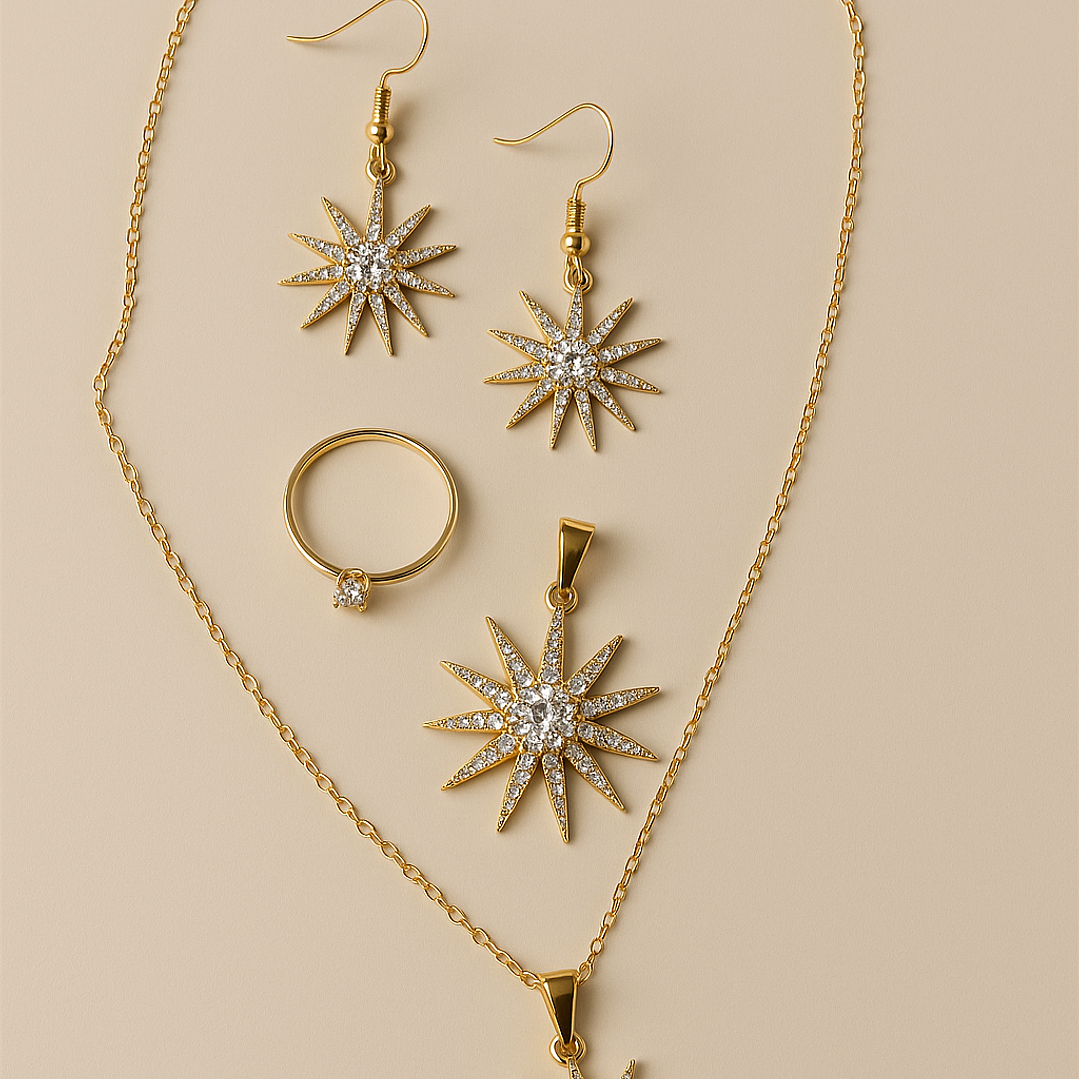 Set de Collar y aretes Sol 1