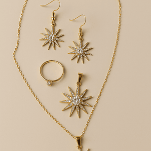 Set de Collar y aretes Sol