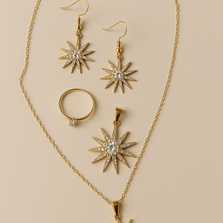 Set de Collar y aretes Sol 1