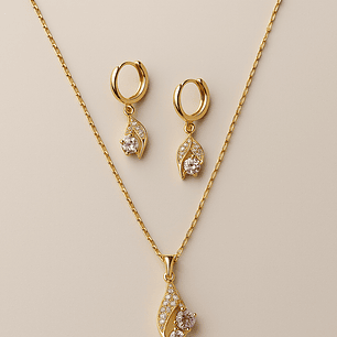 Set de Collar y Aretes Ferrari