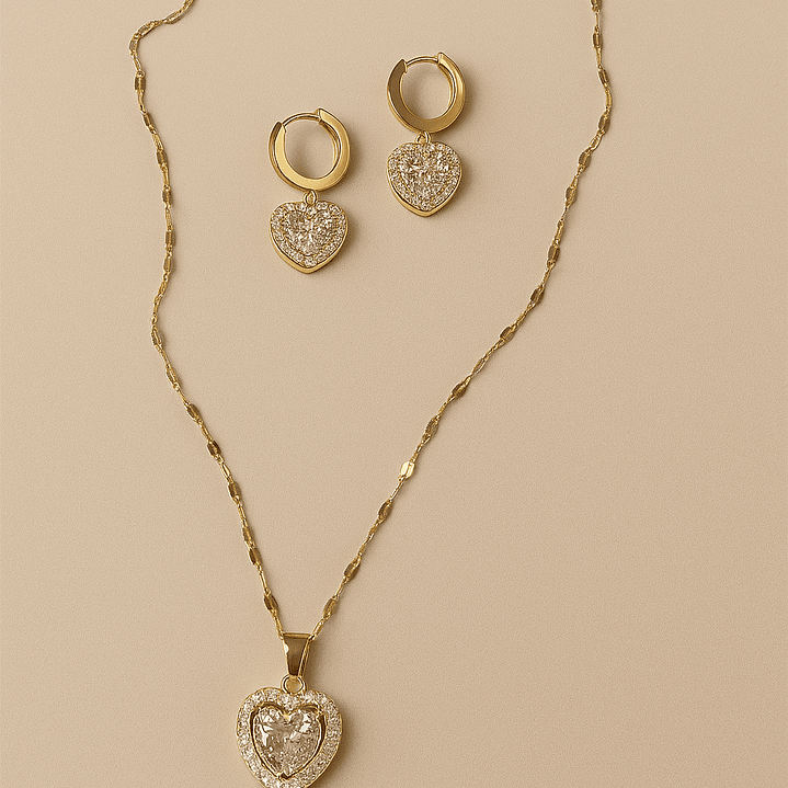 Set corazón de cristal 2