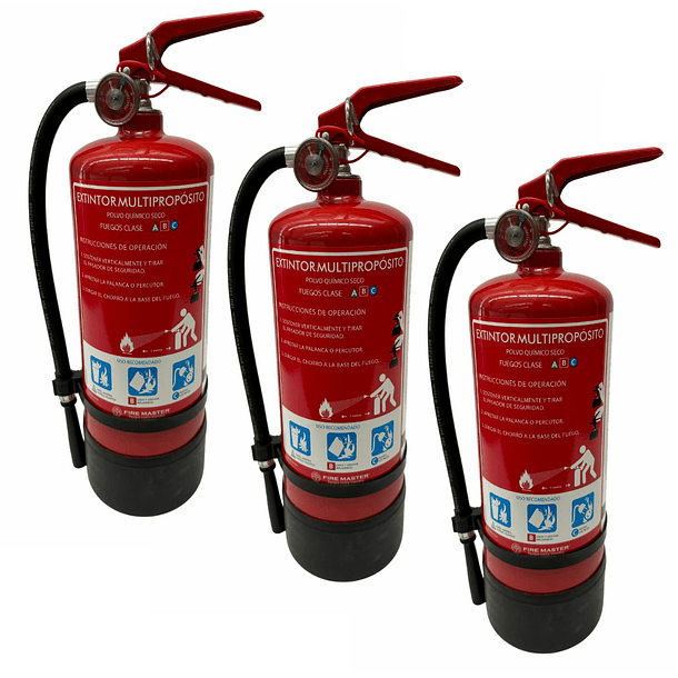 Pack 3 Extintores Hogar de 3 Kg. FIRE MASTER 1