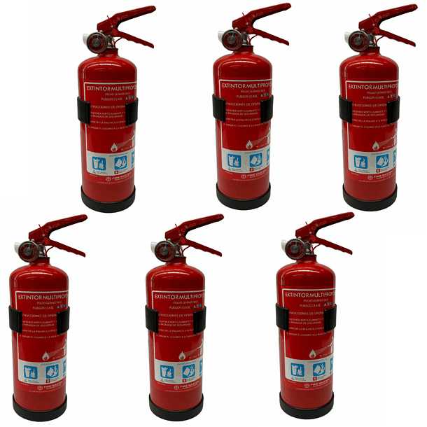 Pack 6 Extintores de 2 KG FIRE MASTER 1