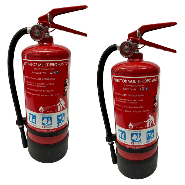 Pack 2 Extintores Hogar de 3 Kgs FIRE MASTER