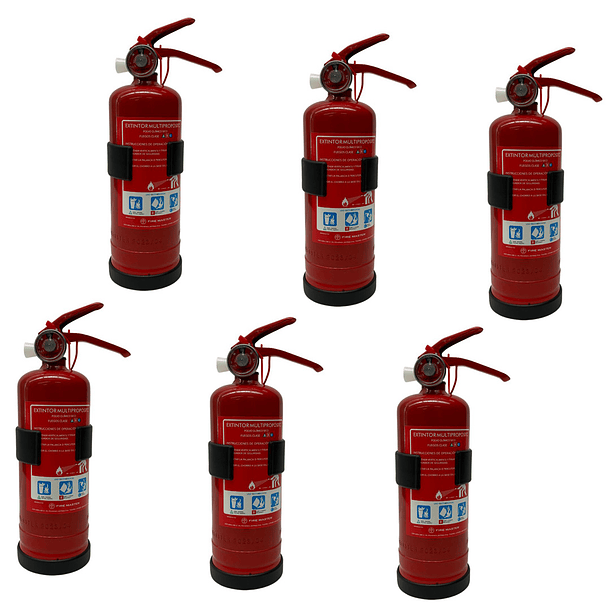 Pack 6 Extintores de 1 KG FIRE MASTER
